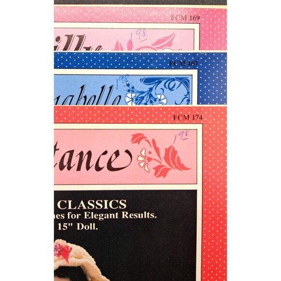 Vintage Fiber Craft Crochet Pattern Booklets Lilly Annabelle Constance Lot of 3 - Picture 4 of 4